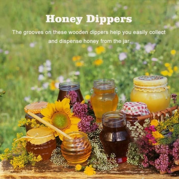 50 st honungsomrörarstav 10 cm år lim, säkert, hållbart och lätt att rengöra
