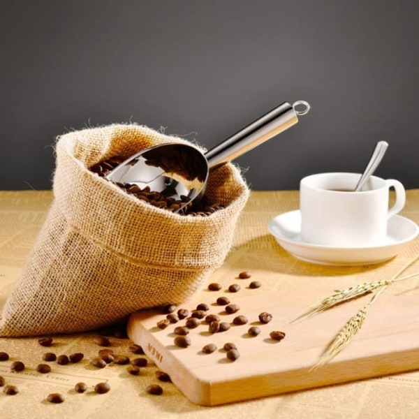 HURRISE isskyffel i rostfritt stål 1 st rostfri multifunktionell glassmatsked kaffebönor spade