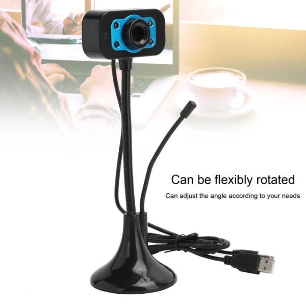 Tbest Web Video Camera USB Video Webcam Camera Drive-fri manuell fokusjustering med extern mikrofon