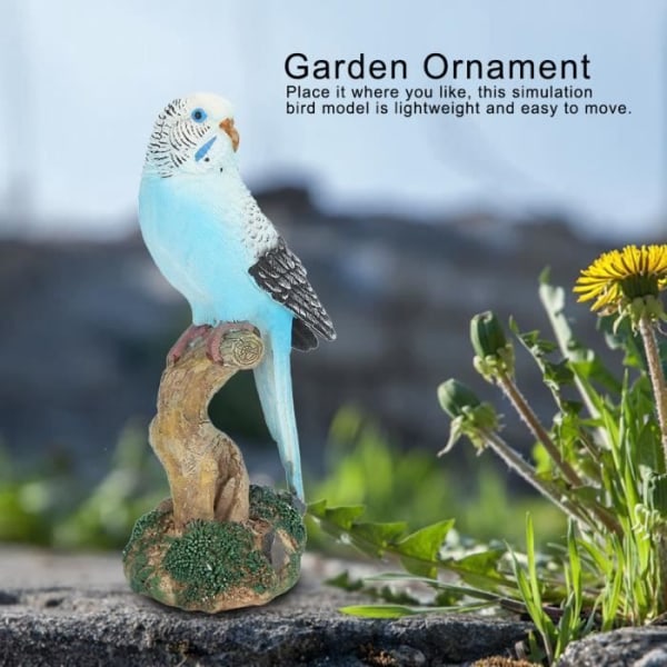 Hartshantverk, fågelmodell, hållbart blått Säkert för vardagsrumslandskapsdekoration Trädgård