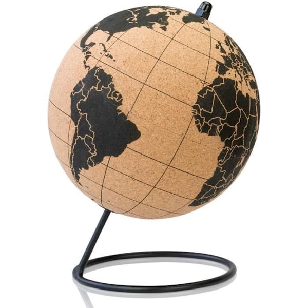 Tripvea - Vintage Cork Globe - Cork Globe (ø18cm) - Resetema Dekorativ världskarta kork