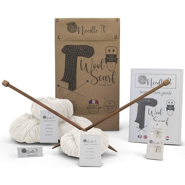 Sticksats - NEEDLE IT - Ullhalsduk - Nålar ingår - DIY - Originalpresentidé