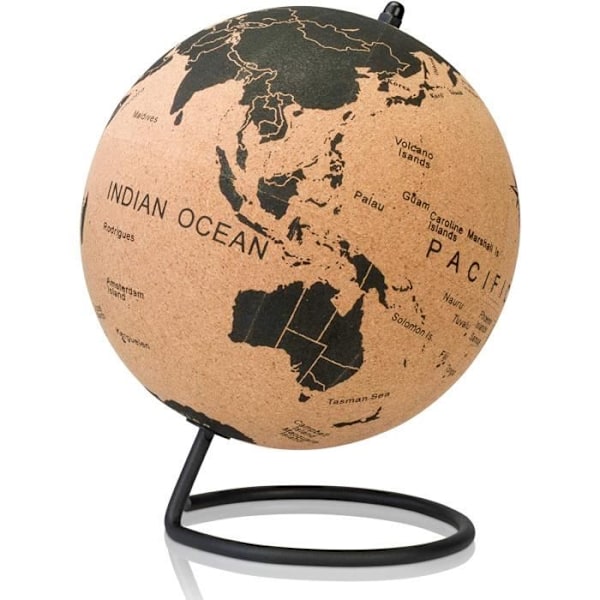 Kork jordglob - Tripvea - Diameter Ø = 23 cm - Användning inomhus - Korkfärg kork
