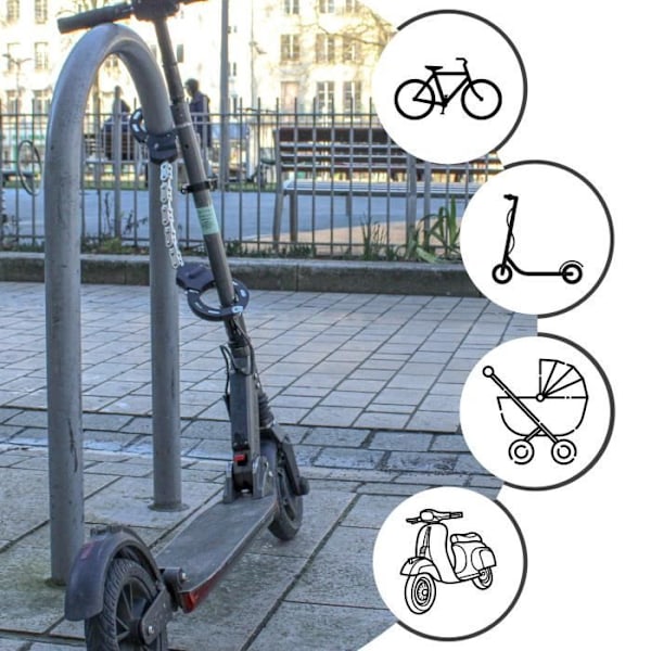TRIPVEA® Stöldskydd för elskotrar, cyklar, barnvagnar