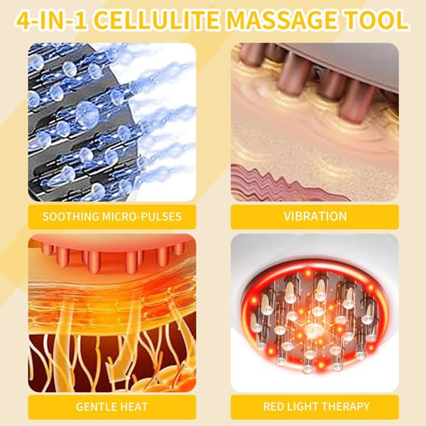 Håndholdt Elektrisk Lymfedrænage Massager – Anti-Cellulite, Dybdevævsmassage til Kropsformning og Ben