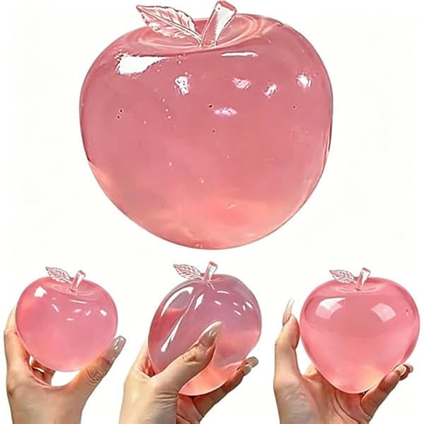 Grøn Æble Squishy Klar Squishy Stressaflaster Angstlindring Kontor Skole Legetøj til Børn og Voksne