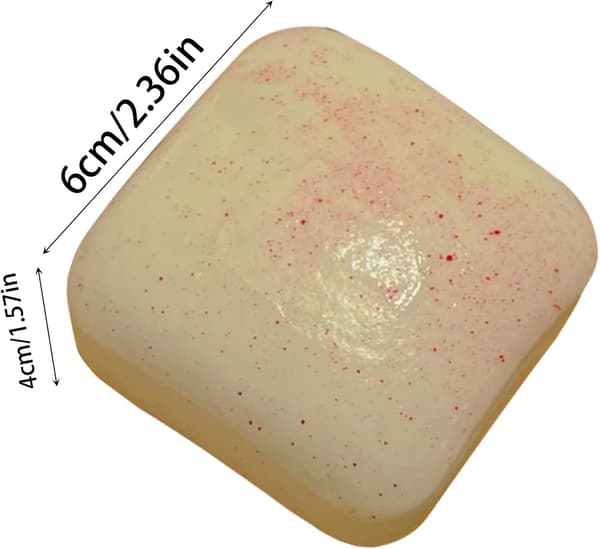 6 cm Toast Squishy, Mini Blød Langsomt Stigende Klemmelegetøj, Sensorisk Fidgetlegetøj til Børn og Voksne White 2 st