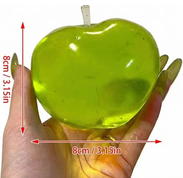 Rosa Æble Squishy Klar Squishy Stressaflaster Angstaflastning Kontor Skole Legetøj til Børn og Voksne