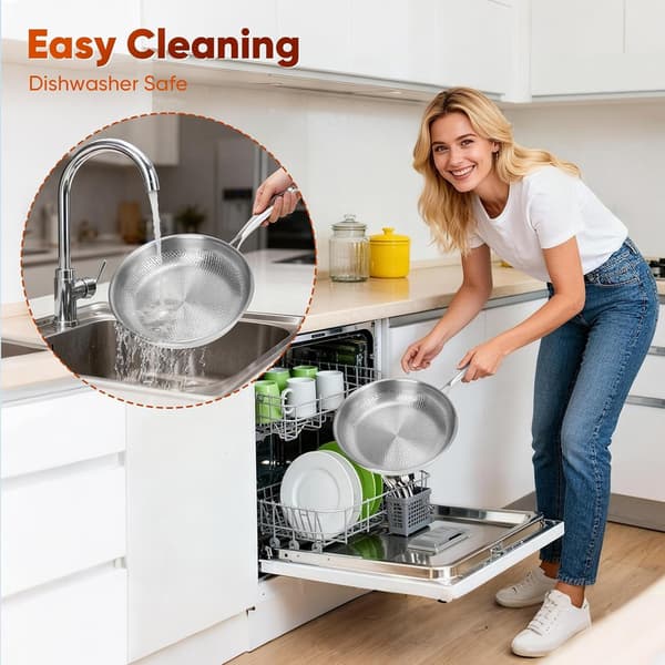 Titanium Hammered Frying Pan with Lid, Non-Stick, Even Heating, Multiple Sizes, For Induction, Gas, Electric and Ceramic Hobs 28cm