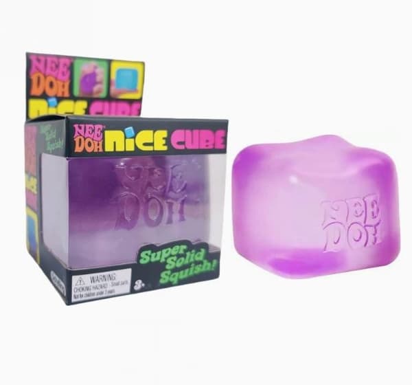 Needoh Nice Cube - Kube Stressball & Tankeleke - Sensorisk klemmeleke med superfast klemfølelse - Sensoriske leker, angst
