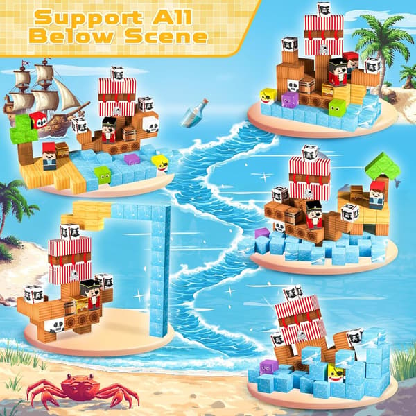 100 pcs Magnetic Building Blocks | Fun Educational Toy Set for Kids, Creative Puzzle B