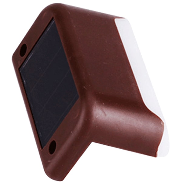 Utomhus Solar LED-lampor 10-pack, Vattentäta Solar Staketlampor Vattentät Belysning (Brun Skal Varmt Ljus) 10pcs