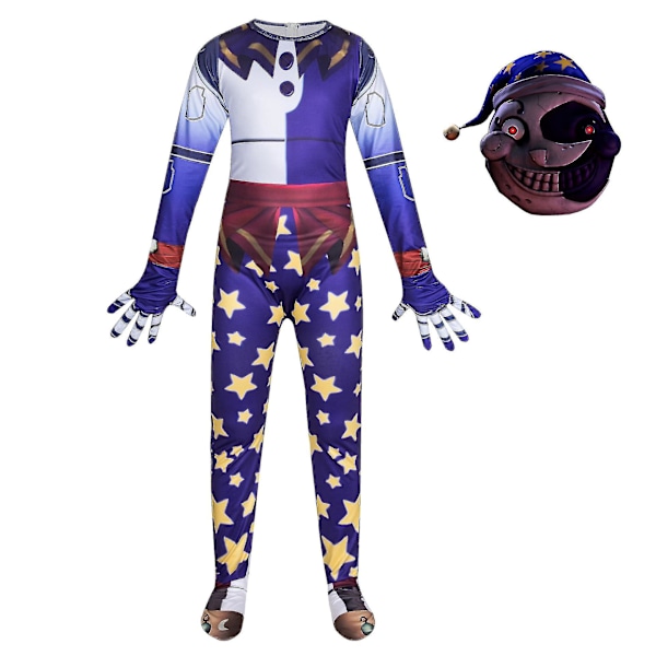 Sundrop och Moondrop FNAF Cosplay Kostym Barn Anime Jumpsuit Mask Horror Halloween Jul Födelsedag Party Kostym Z Tw Moondrop Cosplay Moondrop Cosplay Kids 140cm
