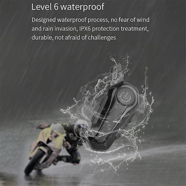 2 st Bluetooth Intercom Motorcykel Halvhjälm Bluetooth Headset för 2 Förare Intercomunicador Wirel-WELLNGS