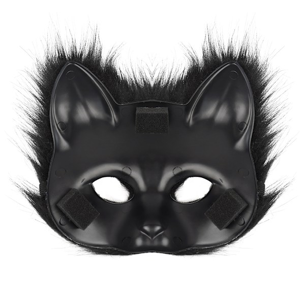Halloween kostume simulation rævemaske handsker plys rævehale håndlavet dyrehale cosplay rekvisitter tilbehør Rosarød tre-delt sæt Rose red three piece set One Size