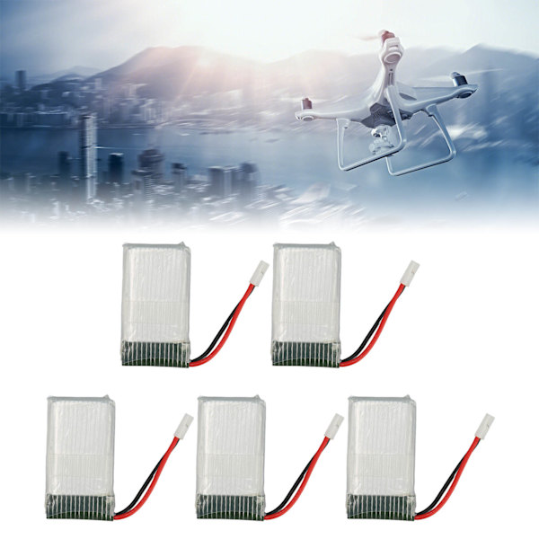 5PCS 802540 800mAh RC-lentokoneen akku Kannettava RC UAV:n vara-akku Tarvikkeet SYMA X5C X5C 1 X5 X5SC X5SW M68 K60