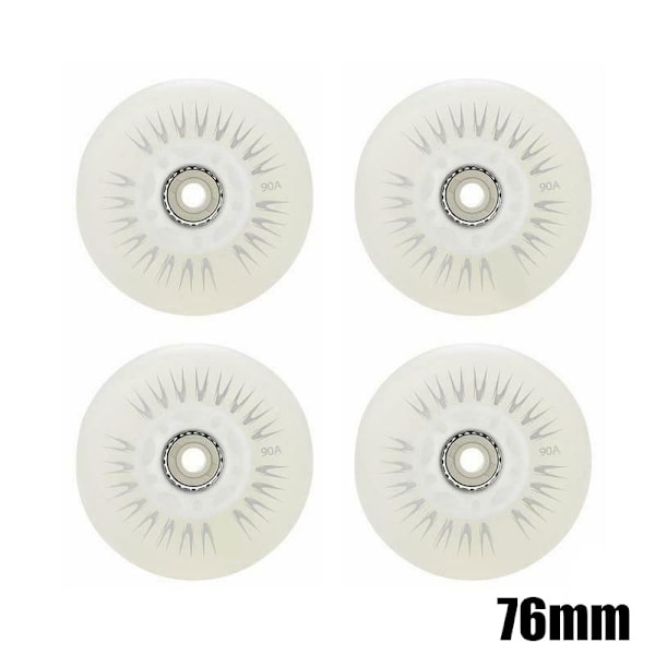 4 st Blinkande Inlineshjul 90A LED-belysning Skridskohjul 80 76 72 68 80mm Multicolor