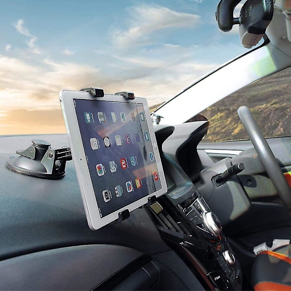Tablettiteline autoon, yhteensopiva iPadin kanssa, imukuppikiinnitys useimmille 7-10 tuuman tableteille{DH}