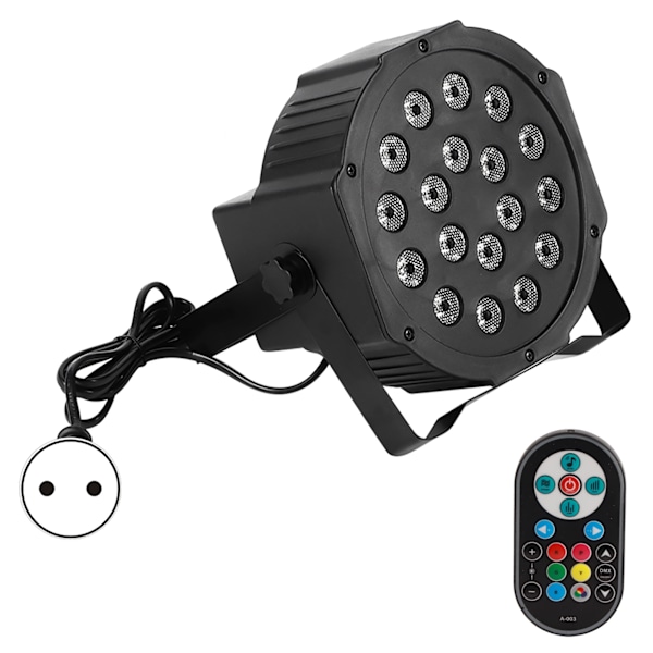18 LED Flat Par Lampor RGB Lampa för Klubb DJ Party Scen DMX512 C