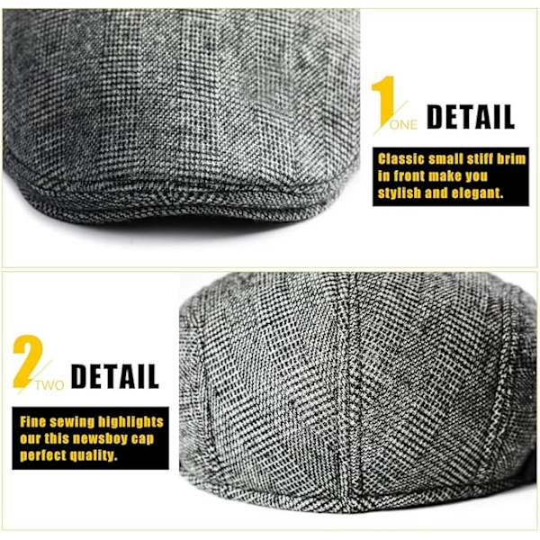 Spetsig Basker Herr Basker Herr Vinter Varm Hatt Newsboy Flat