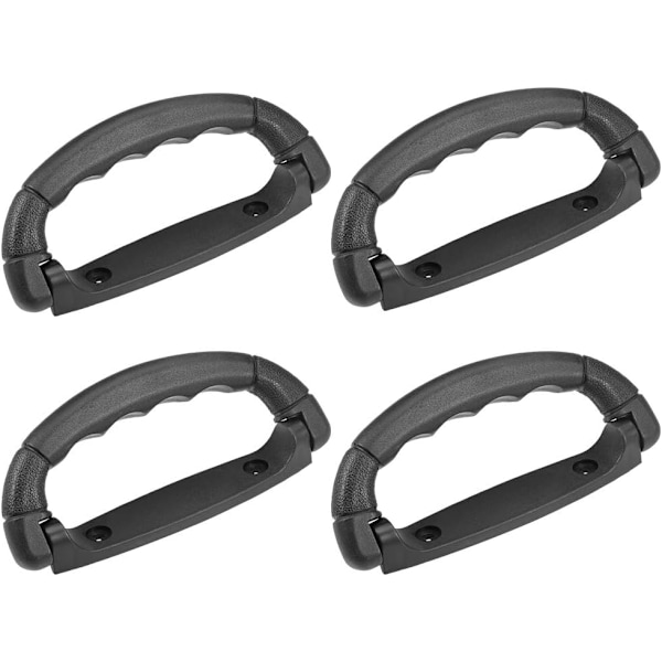 Musta 4 kpl - Muovikahva matkalaukkuun 12,5 cm{DH}