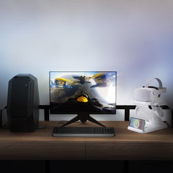 VR Stand, VR Display Stand Ladestation, Hurtig og Sikker Psvr Controller Oplader til Oculus Quest2 VR Headset