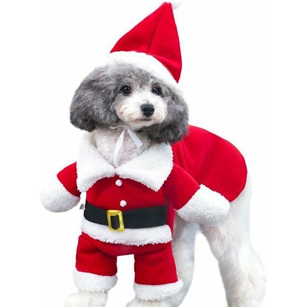 Pet's Christmas Costume Keeps Warm in Winter (M)-