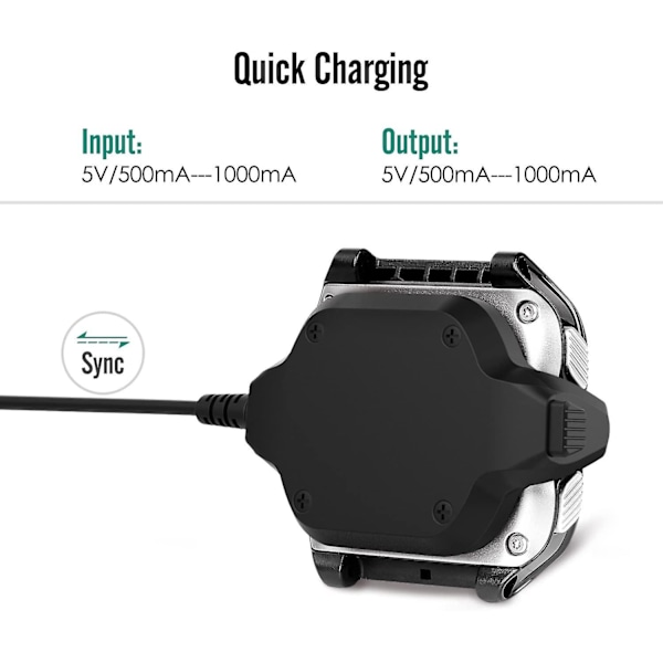 Opladningsdock Kompatibel med Garmin Forerunner 920xt, USB Data Synkroniserings Opladningsdock med 1m