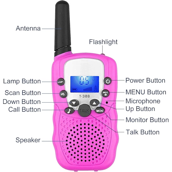 Walkie Talkies för Barn 3 km Räckvidd
