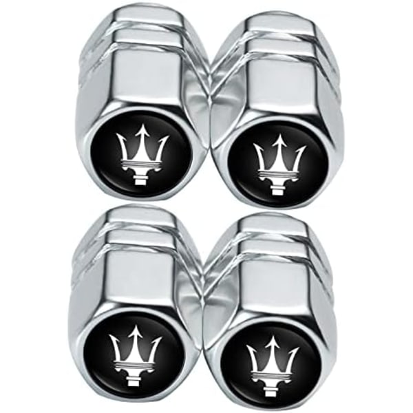 Metallikorkit auton rengasventtiileihin, yhteensopivat Maserati Quattroporten, Ghiblin, Levanten kaikkien mallien kanssa, ilmaventtiilien korkit, muotoilu D【mo】 Replacement for Maserati