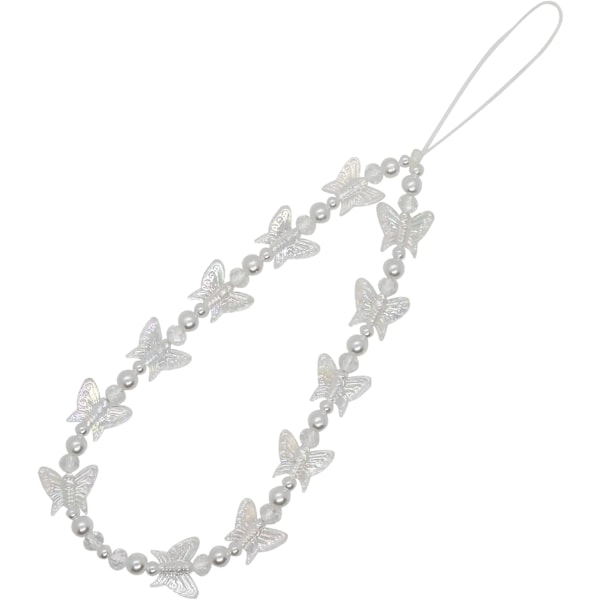 16×1×1cm Pärlarmband för Telefon, Smiley Ansikte Pärlhalsband Handledsrem Frukt Bokstav Pärla Regnbåge Handgjorda Lera Pärlor{DH}
