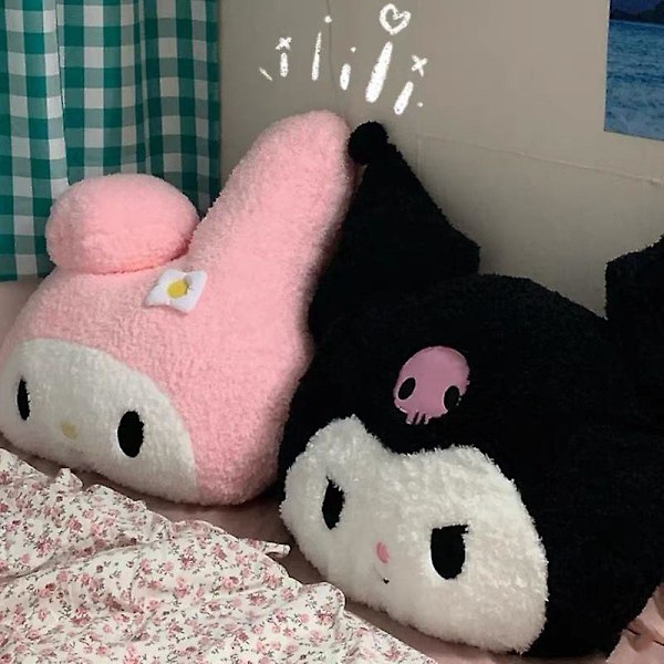 40*45cm Kawaii Sanrios plyschkudde Kuromi My Melody Kirby Anime docka leksaker mjuk plysch födelsedagspresent till barn 45CM 45CM HelloKitty-6