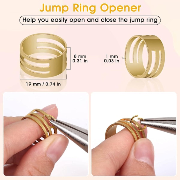 DIY smykketilbehør 4600 springringe lukkede ringe åbne ringe ringe smykketilbehør Gold