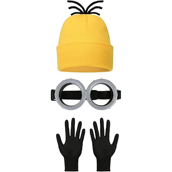 Halloween Kostymtillbehör för Vuxna med Hatt, Glasögon och Handskar - Rolig Kostym Cosplay