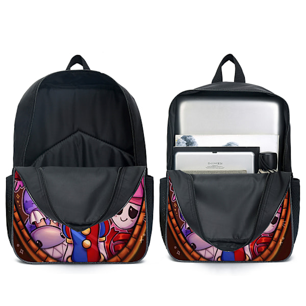 Studenter Den fantastiska digitala cirkusen Ryggsäck Barn Pojkar Resa Axelrem Ryggsäck Unisex Skolväska Bokväska A A 30*15*40cm