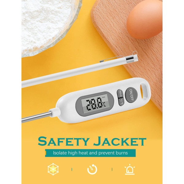 Digital matlagningstermometer, snabbläsande kökstermometer fo