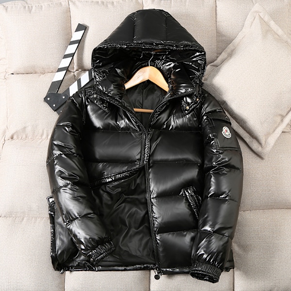 Light Leather Winter Jacket Men Women Waterproof Warm Coat Black Black