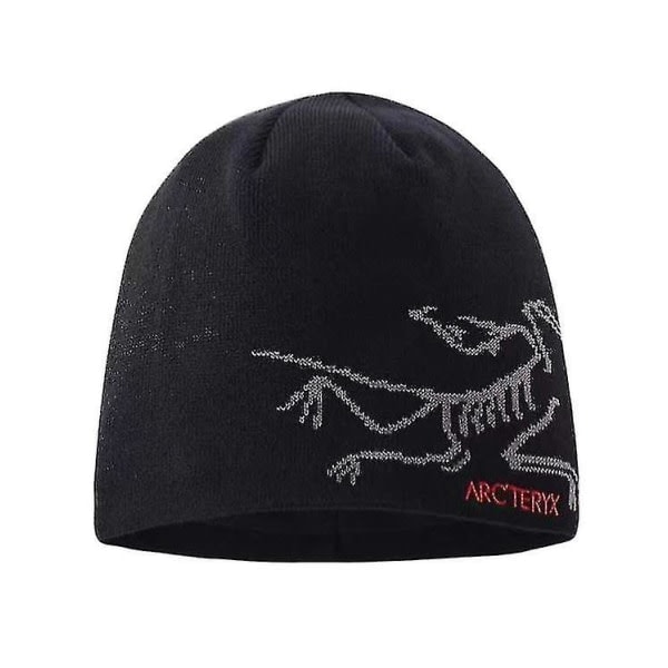 Arcteryx Utomhus Höst & Vinter Varma Skidörrskydd Vild Mode Stickad Mössa -Svart-