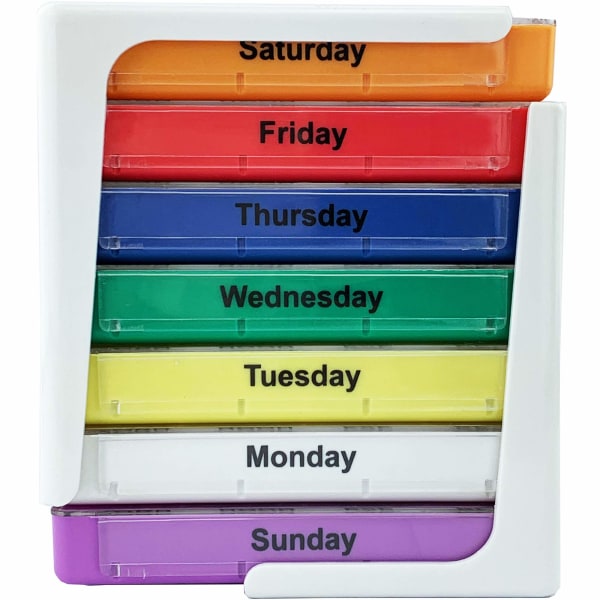Stackable Pill Organizer 7 Days 4 Compartments