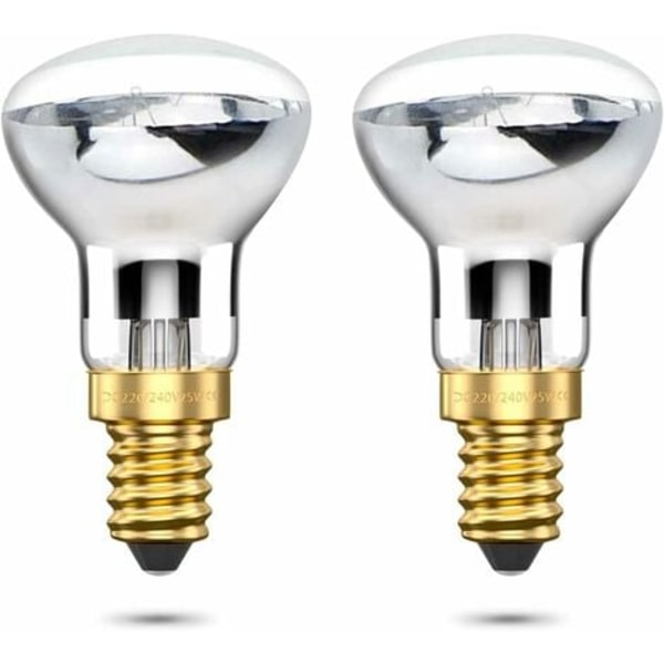 R39 E14 40w Lava Lampe Pærer, Lille Edison Skrue SES Reflektor Lava Lampe Pærer, Varm Hvid 2800k R39 Dæmpbar (2 Pakke) Zhuoxuan