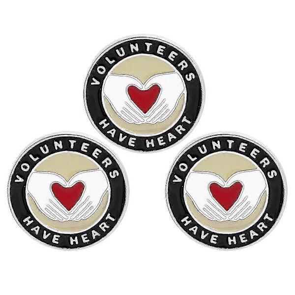 st Runda Broscher Legering Bröstnål Kläder Säkerhetsnål Volunteer Badge Slagnål Slumpmässig Färg