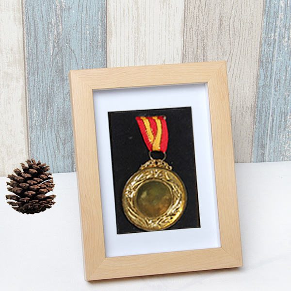 Medalje display ramme, sportsmedalje 3D boks fotoramme, medalje minde medalje display stand fotoramme (21*30cm, eksklusive medaljer)