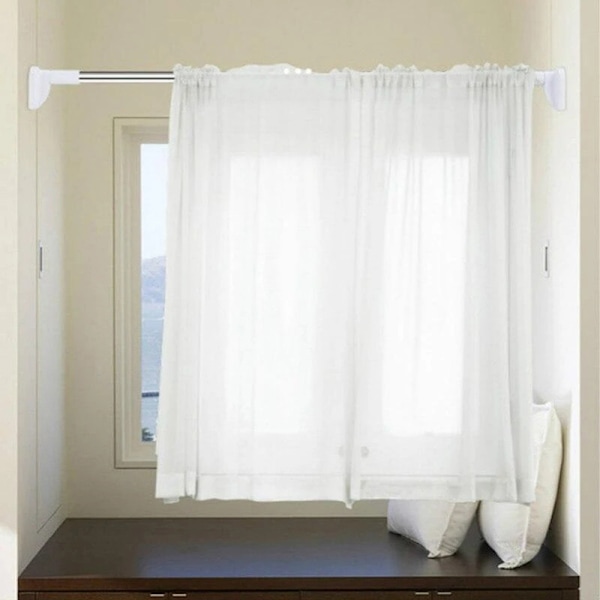 50-120cm Hållbar Teleskopisk Klädstång Utdragbar Rostfri Gardinstång Enkel Installation för DIY-utrymme
