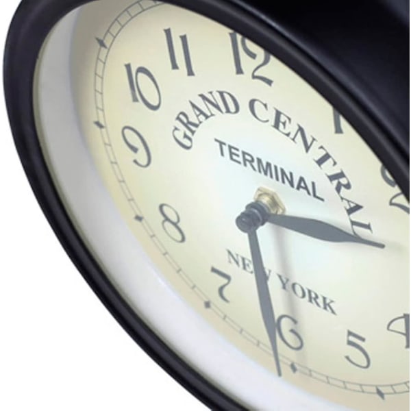 Væg ur smedejern haveur stationsur 2-sidet håndlavet Grand Central Terminal New York【DH】
