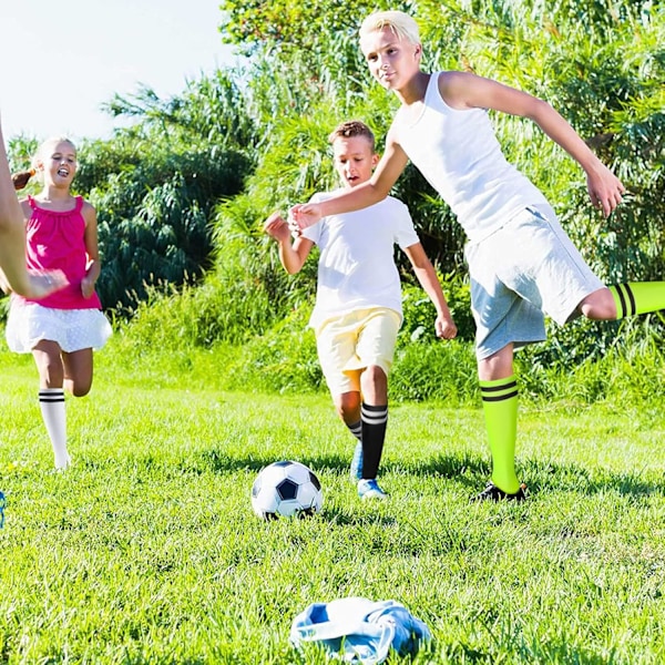 Pairs Kids Fotbollstrumpor, 3 Färger Tunna Andningsbara Barn Fotbollstrumpor för Daglig Löpning Träningsstrumpor för Pojkar Ålder 5-12 3