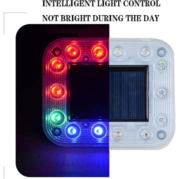 LED-majakka, aurinkoenergialla toimiva LED-strobovalo, ei johdotusta, LED-varoitusvalo autoon, kuorma-autoon, veneeseen, LED-majakka