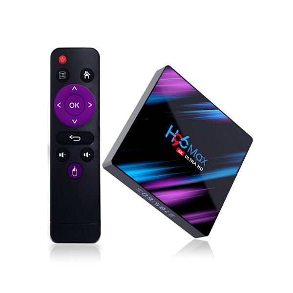 Android 10.0 H96 Max TV Box 4GB RAM 32GB ROM, Penta-Core Mali-450, RK3318 Quad-Core 64bit Cortex-A53, H.265 Dekodning 2.4GHz/5GHz WiFi Smart TV Box EU EU 4GB/64GB