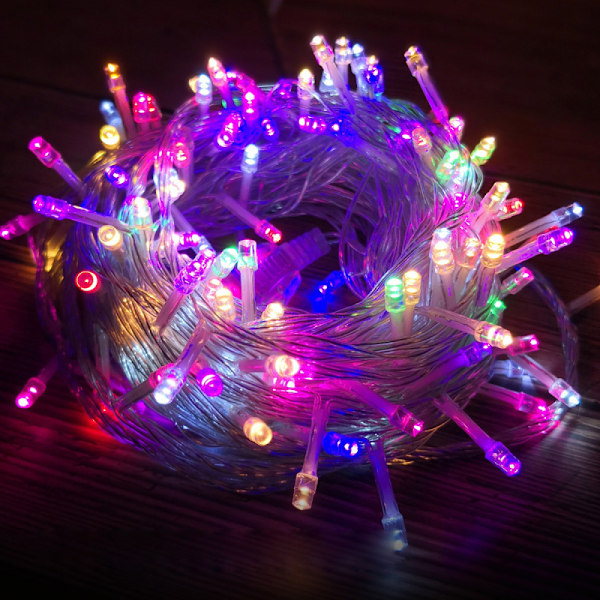 10M 100LEDS ljusslinga, LED-slingor med fjärrkontroll, driven, vattentät för inomhus-/utomhusbruk, idealisk för julbelysning,