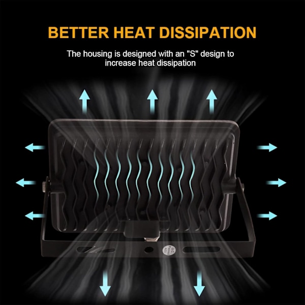 LED Floodlight, 200W 25000LM Udendørs LED Floodlight, 6000K LED Floodlight