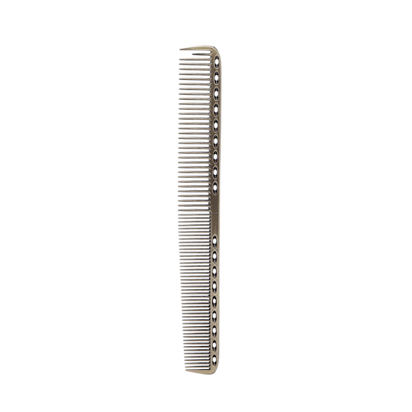 Aluminium Dobbeltandet Hår Lommekam Frisørkam Barber Grooming Kam til Mænd Kvinder Bronze Guld